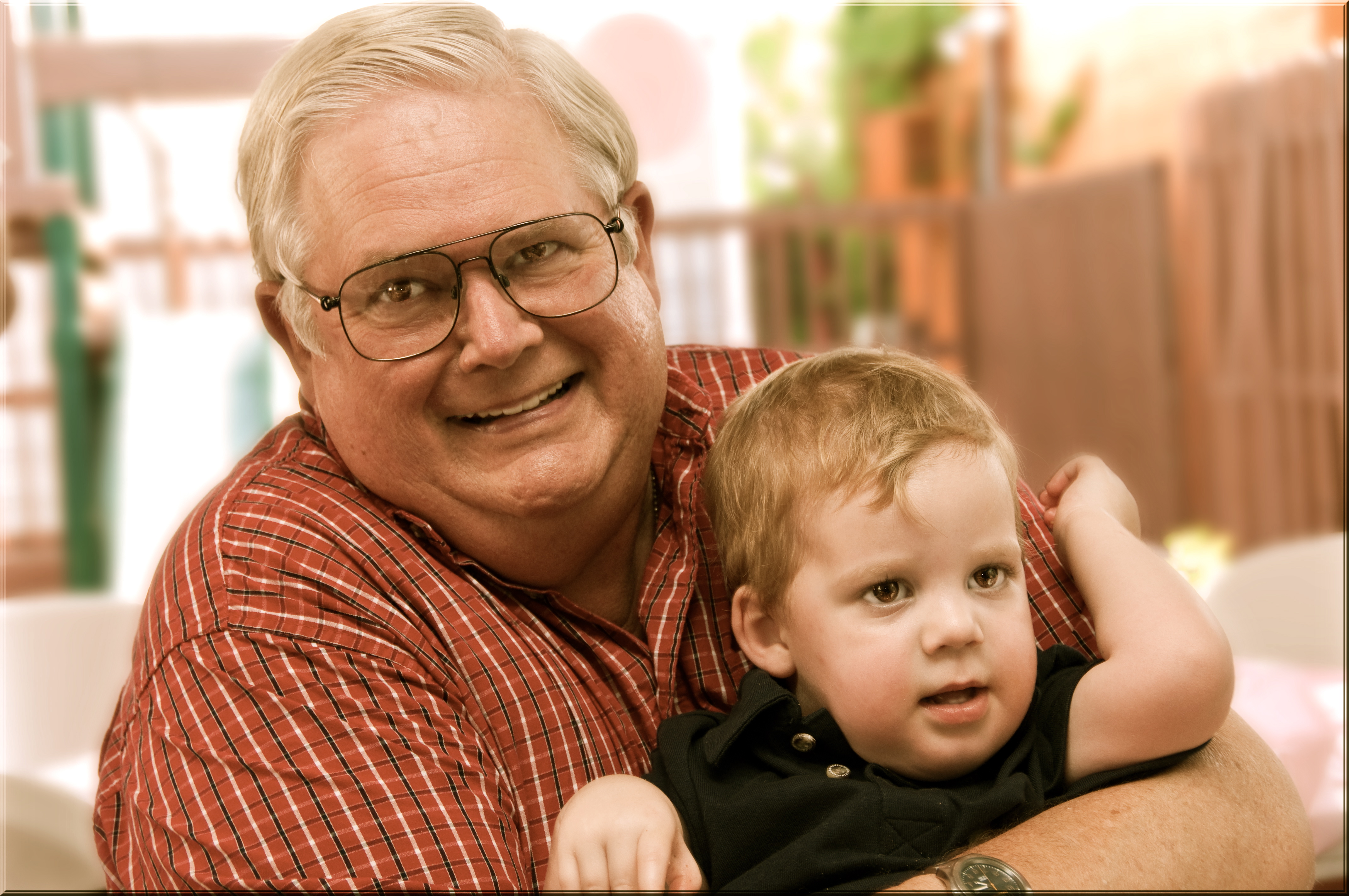 My beloved Daddy and Callum at his 3rd birthday party.  Taken a few weeks before his passing.  